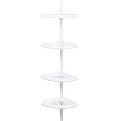 Zenna Home 97 in. H X 10.6 in. W X 7.2 in. L 4-Shelf Corner Shower Caddy