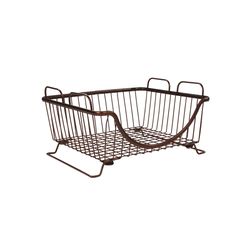 Spectrum Ashley 10.75 in. L X 12.8 in. W X 6.5 in. H Bronze Storage Basket