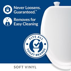 Mayfair by Bemis Eden Round Sky Blue Soft Toilet Seat