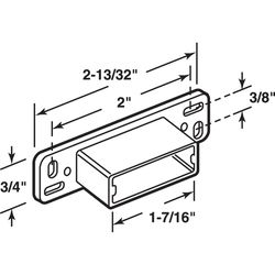 Prime-Line Plastic Center Guide Drawer Track Back Plate 1 pk