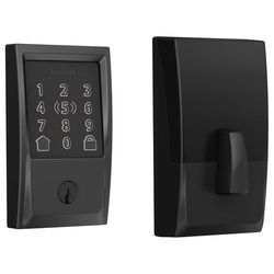 Schlage Encode Plus Matte Black Metal Wi-Fi Deadbolt with Century Trim