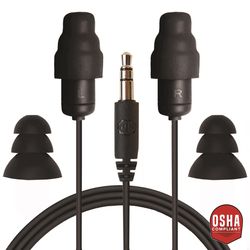 Plugfones Guardian 29 dB Nylon/Silicone/Soft Foam 3.5 MM Jack Black 1 pair