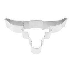 R&M International Corp 2 in. W X 4 in. L Longhorn Cookie Cutter Silver 1 pc