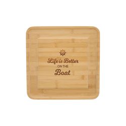 Pavilion We People Natural Bamboo Boat Serving Board 1 each