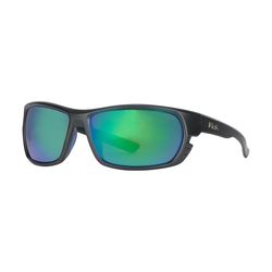 Huk Challenge Sunglasses Unisex Matte Black Frame Green Lens Polarized