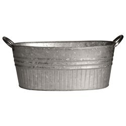Robert Allen 5 in. H Metal Planter Galvanized