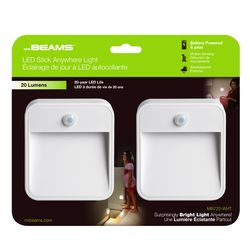 Mr. Beams White Battery Powered LED Puck Light 2 pk