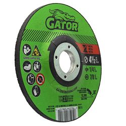 Gator 4-1/2 in. D X 7/8 in. X 1/4 in. thick Metal Grinding Wheel 1 pc