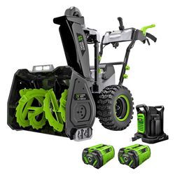 EGO Power+ Peak Power SNT2807 28 in. Two stage 56 V Battery Snow Blower Kit (Battery & Charger) W/ 2-IN-1 CHUTE ADJUST & (2) 12AH BATTERIES