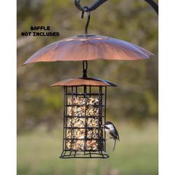 Songbird Essentials Songbird Metal Roof Suet Log Bird Feeder
