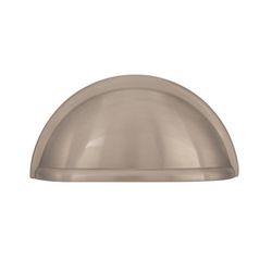 Amerock Cup Pull Traditional Cup Cabinet Cup Pull 3 in. Satin Nickel Silver 5 pk