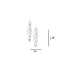 Montana Silversmiths Women's Plume Feather Rose Gold Earrings Water Resistant