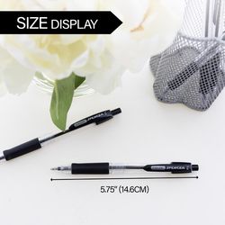 Bazic Products Spencer Black Retractable Ball Point Pen 4 pk