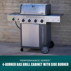 Charbroil Performance Series 4 Burner Liquid Propane Grill Black/Silver
