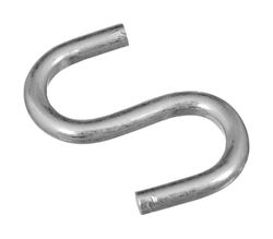 National Hardware Small Zinc-Plated Silver Steel 1 in. L Open S-Hook 6 pk