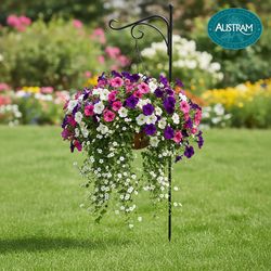 Austram 48 in. H X 12 in. W X 3.5 in. D Black Metal Plant Support