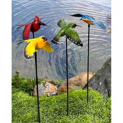 Marshall Home and Garden Assorted Metal 19 in. H X 8 in. W Flapping Birds Outdoor Garden Stake