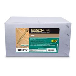 Deck Plus No. 10 X 3-1/2 in. L Tan Star Flat Head Deck Screws 25 lb 1000 pc