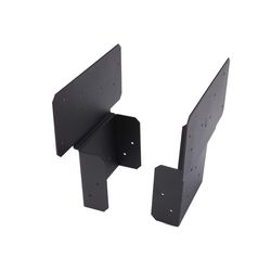 Fortress Building Products Evolution Black Steel Post Bracket 3.5 in. L