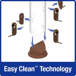Nature's Way Funnel Flip-Top Wild Bird and Finch 6 lb Metal/Plastic Funnel Flip-Top Tube Bird Feeder