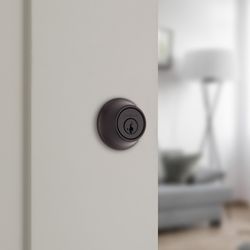 Kwikset SmartKey Security Venetian Bronze Metal Single Cylinder Deadbolt