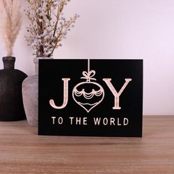 P Graham Dunn Black Joy To The World Word Block 5 in.