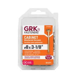 GRK Fasteners No. 8 X 3-1/8 in. L Star Climatek W-Cut Cabinet Screws 50 pk