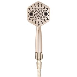 Oxygenics PowerSelect Brushed Nickel ABS 7 settings Handheld Showerhead 1.75 gpm