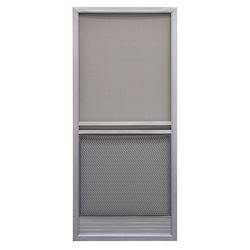 Precision 79-3/4 in. H X 31-1/4 in. W Capri Gray Steel Screen Door