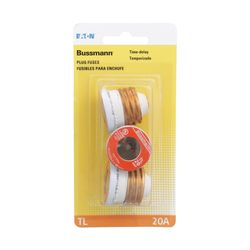 Bussmann 20 amps Time Delay Plug Fuse 3 pk
