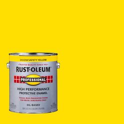 Rust-Oleum Professional Indoor and Outdoor Gloss Safety Yellow Oil-Based Protective Paint 1 gal