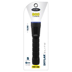 Police Security Skylar 1000 lm Black LED Flashlight AAA Battery
