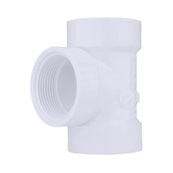 Charlotte Pipe Schedule 40 1-1/2 in. Hub X 1-1/2 in. D Hub PVC Flush Cleanout Tee 1 pk