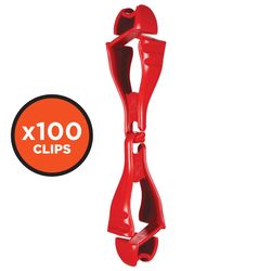 Ergodyne Squids Glove Clip Holder Red One Size Fits All 100 pk