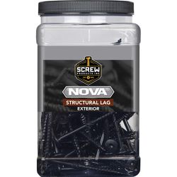 Screw Products NOVA #16 in. X 4 in. L Star Black Steel Lag Screw 100 pk