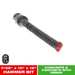 Diablo 7/32 in. X 12 in. L Carbide Tipped 2-Cutter Hammer Drill Bit SDS-Plus Shank 1 pk