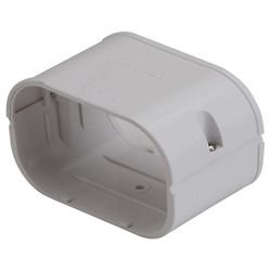 Slimduct Lineset Cover Coupler 3.75 in. W X 3 in. H White