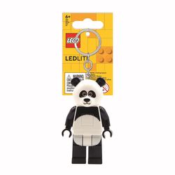 LEGO Minifigures Plastic Black/White Panda Keychain w/LED Light