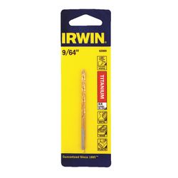 IRWIN 9/64 in. X 2-7/8 in. L High Speed Steel Drill Bit Straight Shank 1 pc