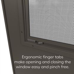 Larson 81 in. H X 36 in. W Vinyl/Wood Brown Mid-View Reversible Self-Storing Storm Door