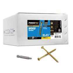 Power Pro No. 10 Ga. X 4-1/2 in. L Bronze Star Flat Head Deck Screws 800 pc
