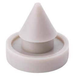 Brinks Commercial Plastic Off White Door Bumper Mounts to base trim 1/2 in.