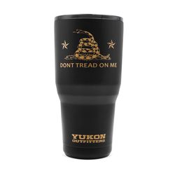 Yukon Outfitters 30 fl. oz. Don't Tread on Me - Black/Copper BPA Free Double Wall Tumbler