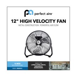Perfect Aire 15.75 in. H X 12 in. D 3 speed High Velocity Floor Fan