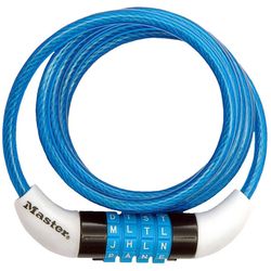 Master Lock 1/4 in. D X 60 in. L Vinyl Coated Steel Locking Cable (RANDOM COLOR)