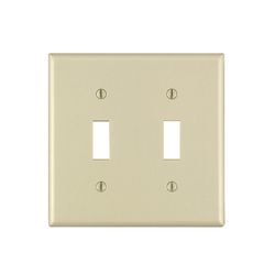 Leviton Ivory 2 gang Nylon Toggle Wall Plate 1 pk