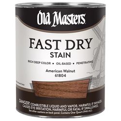 Old Masters Professional Semi-Transparent American Walnut Oil-Based Alkyd Fast Dry Wood Stain 1 qt