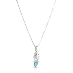 Montana Silversmiths Women's Mystic Falls Opal Crystal Silver Necklace