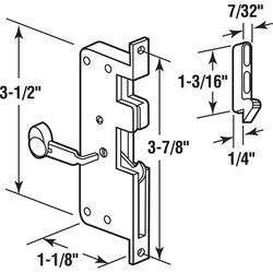 Prime-Line Mill Black Aluminum Sliding Screen Door Latch 1 pk