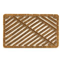 Southern Oaks 18 in. W X 30 in. L Brown Wire Brush Coir Utility Mat